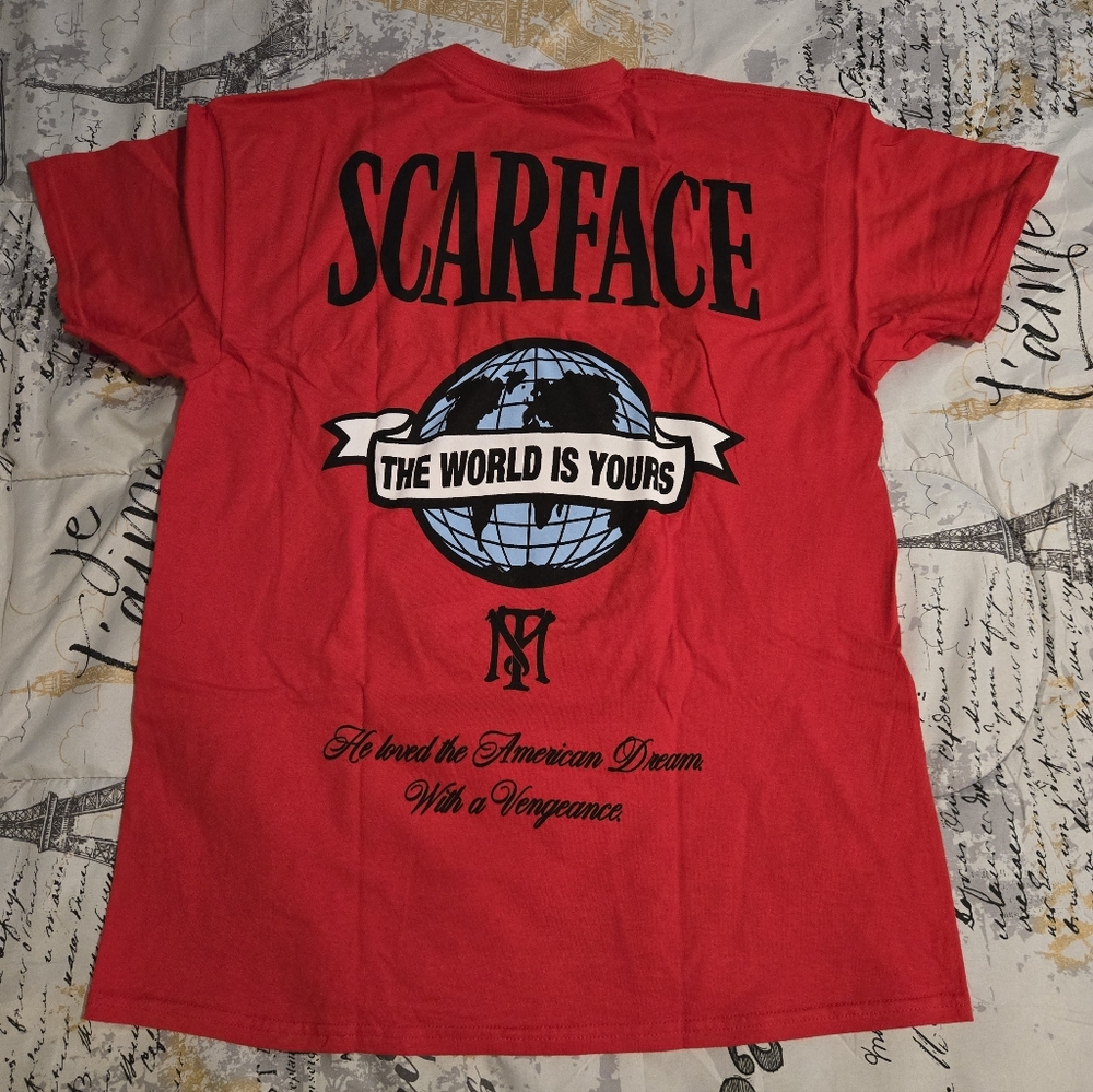 Scarface Red Graphic T-Shirt - Picture 3 of 7